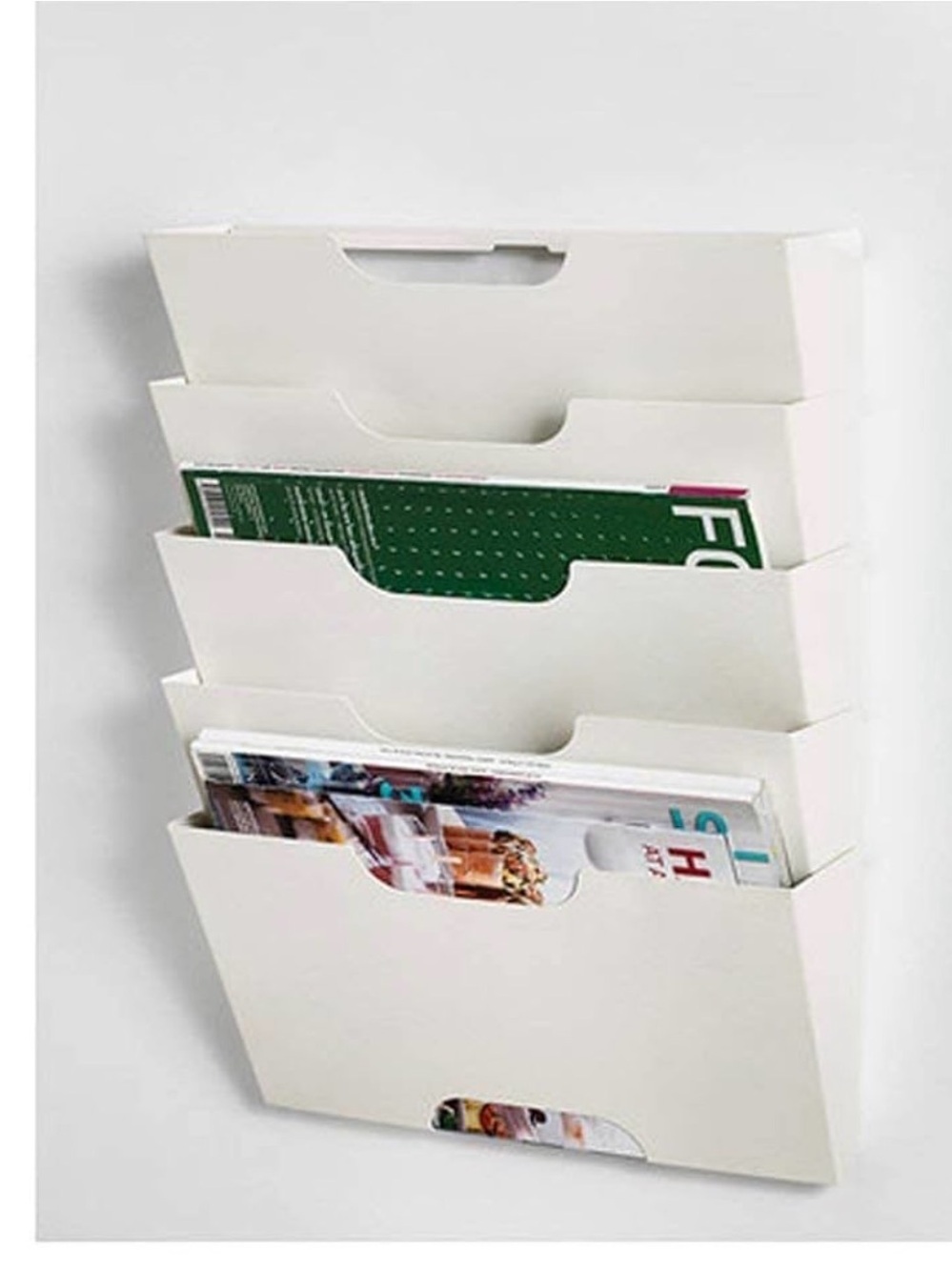 Ikea Kvissle 5 Shelve Metal Wall Magazine File Rack